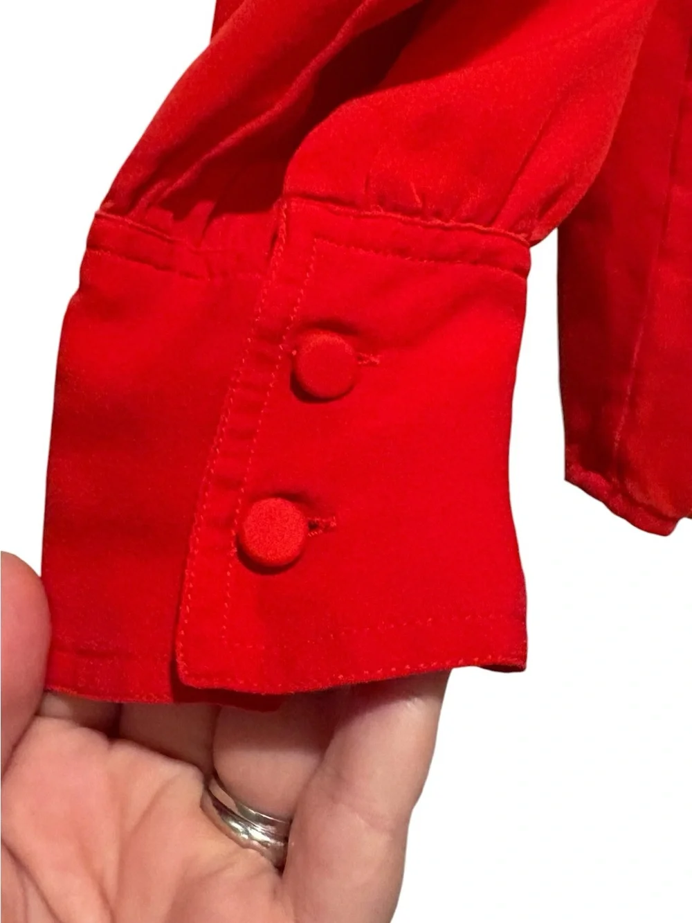 J. Crew Blythe Top, Blouse.  Silk Georgette. Size 6. Red